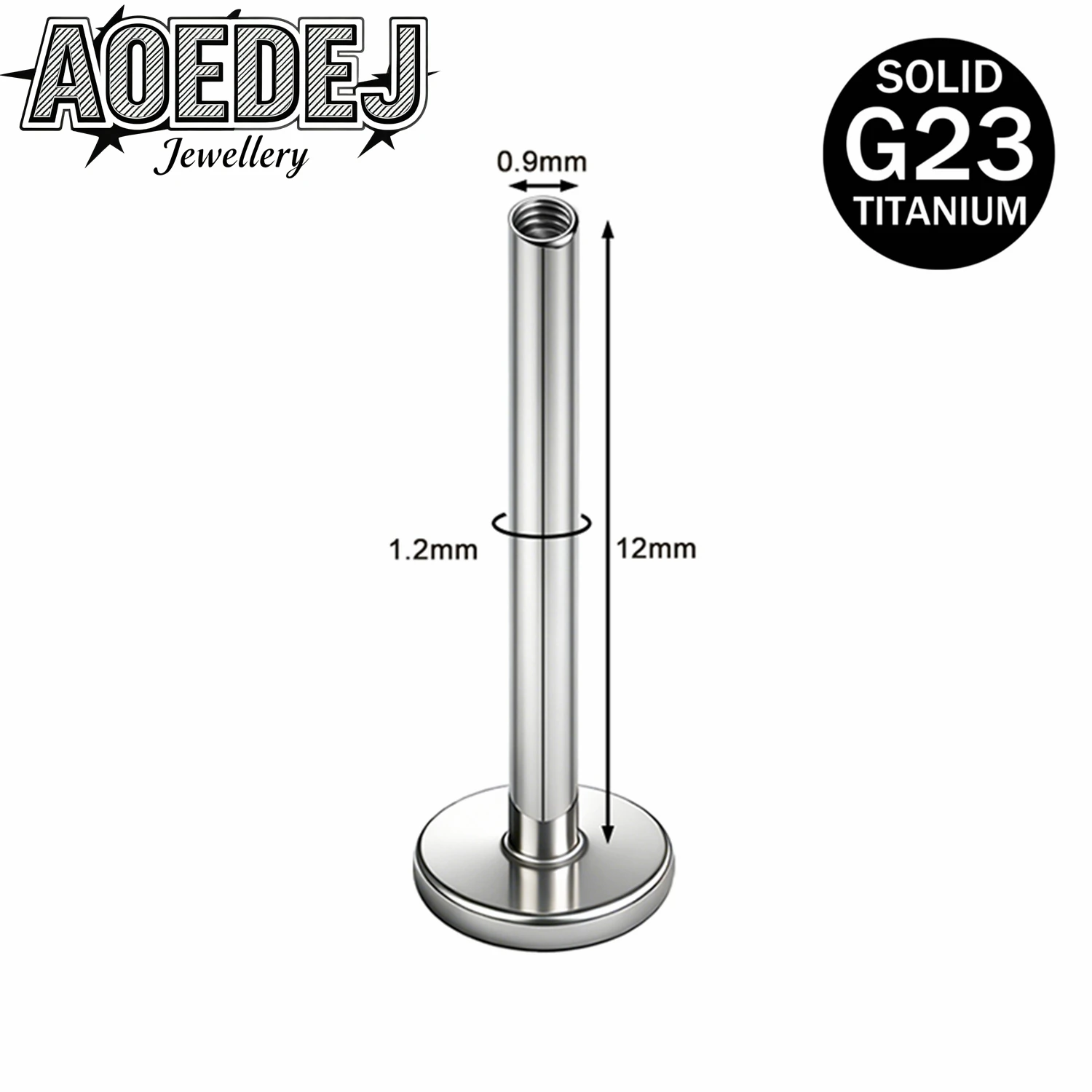 ASTM F136 Titanium Labret Lip Studs Bar