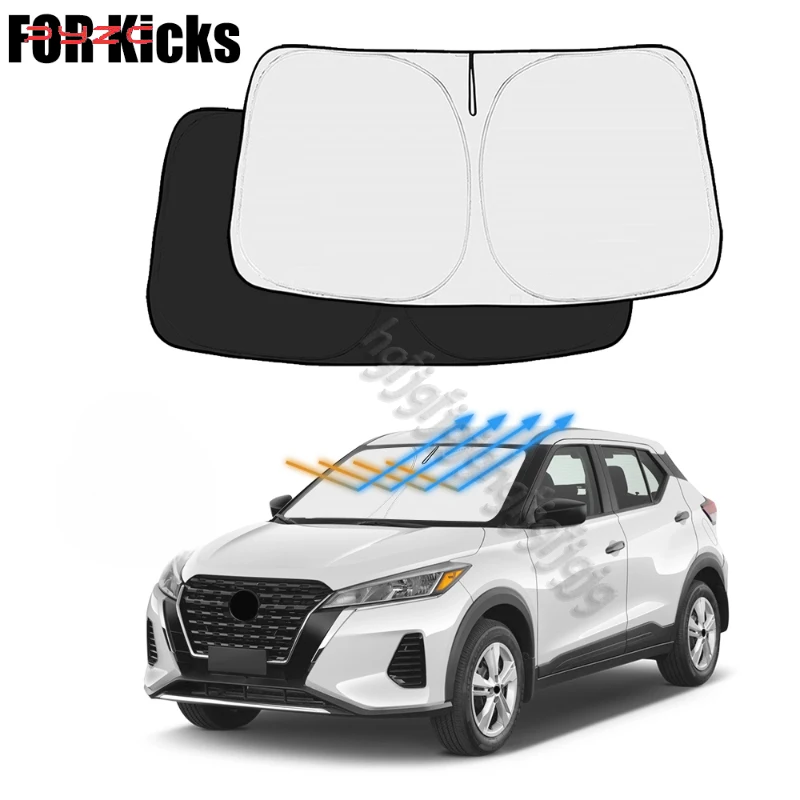 For Nissan Kicks 2018 2019 2020 2021-2025 Car Windshield Sunshade Cover Front Window Sun Shade Visor Auto Interior UV Protection