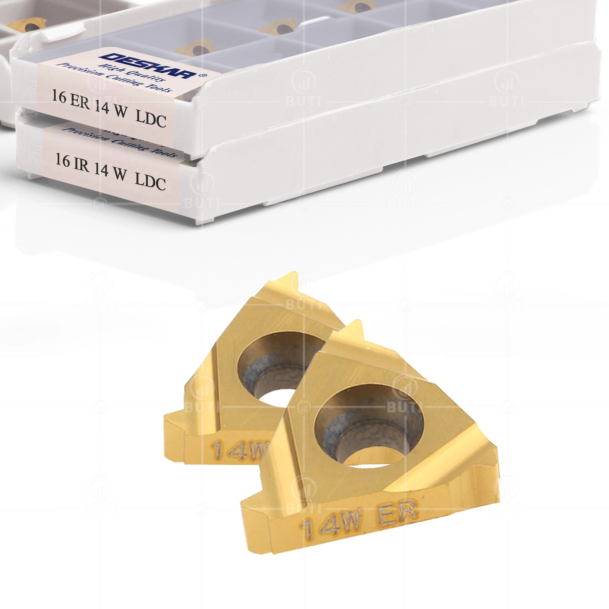 Deskar-insertos de roscado de torno CNC, herramienta de corte, 16ER, 16IR, Original, 8W, 9W, 10W, 11W, 12W, 14W, 16W, 18W, 19W, 20W, 24W, LDC, 100%