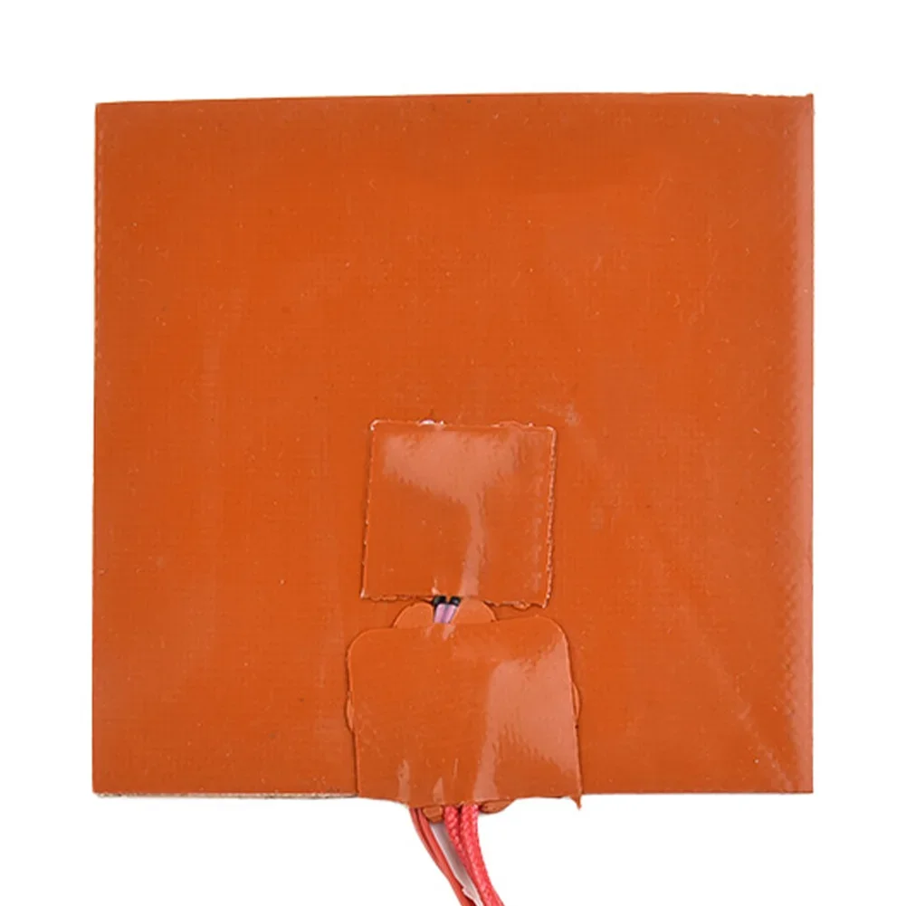 

24 В 60 Вт силиконовый нагреватель грелка квадратный резиновый нагревательный коврик для принтера подогреваемая кровать аксессуары 100x100 мм