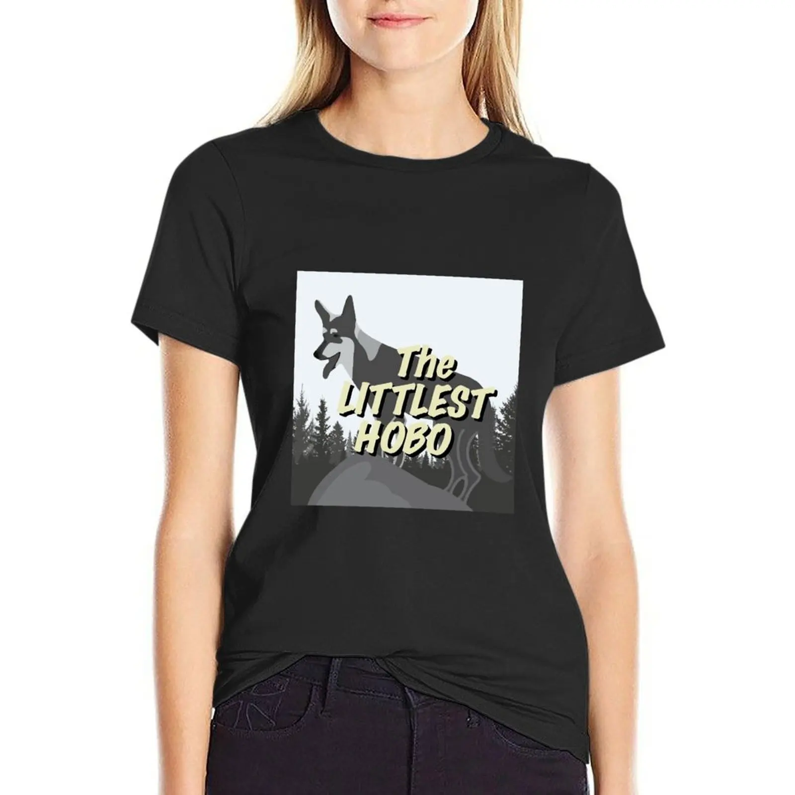 The Littlest Hobo T-Shirt funny lady clothes Women's tops