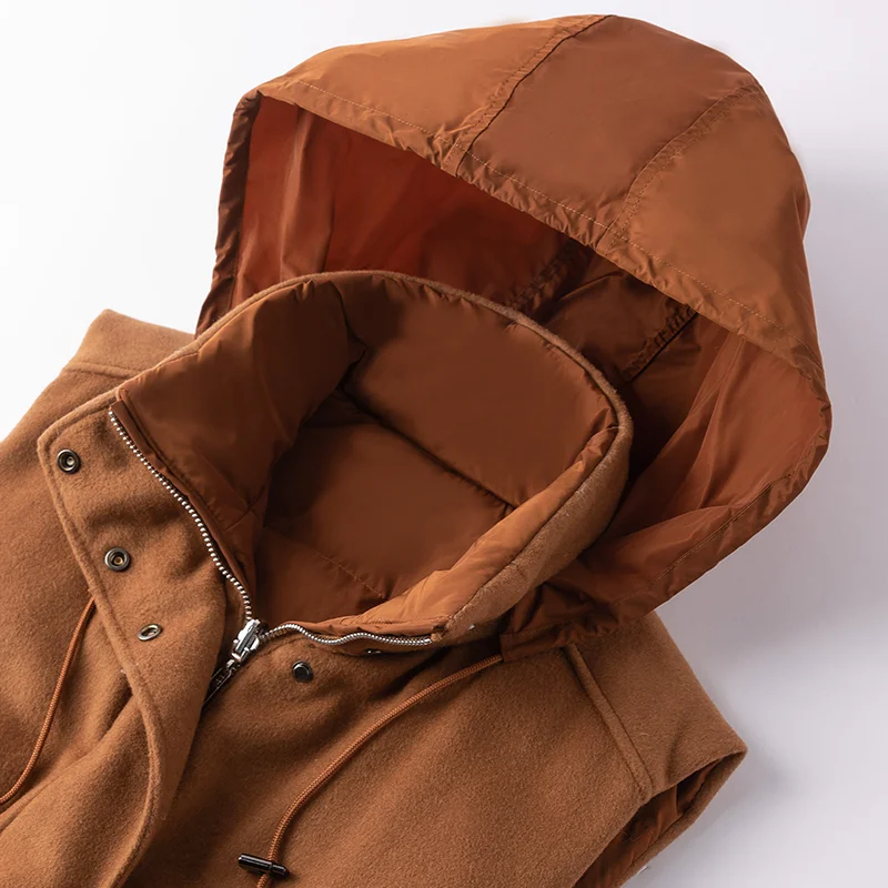 K1782W جودة عالية الأبيض بطة أسفل سترة مقنعين أسفل سترة للنساء سترة مبطنة دافئة