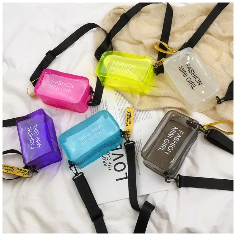 

Female 2025 New Korean Version of The Transparent Jelly Bag Trend Women's Bags Fashionable Shoulder Crossbody Bags