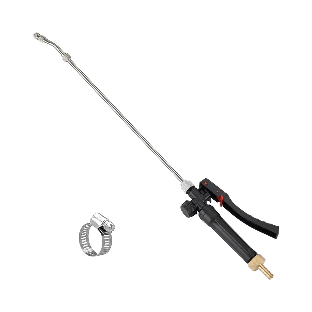 29 Inch Stainless Steel Sprayer Wand with 3/8 Inch Inlet and On Off Shut Off Valve for Continuous Flow Control