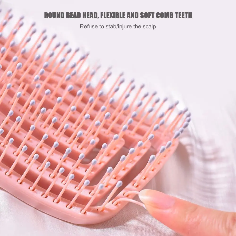 

Flexible Wet Dry Hair Brush Flexible Styling Tools Massage Comb Hairdressing Soft Pins Curly Hairbrush