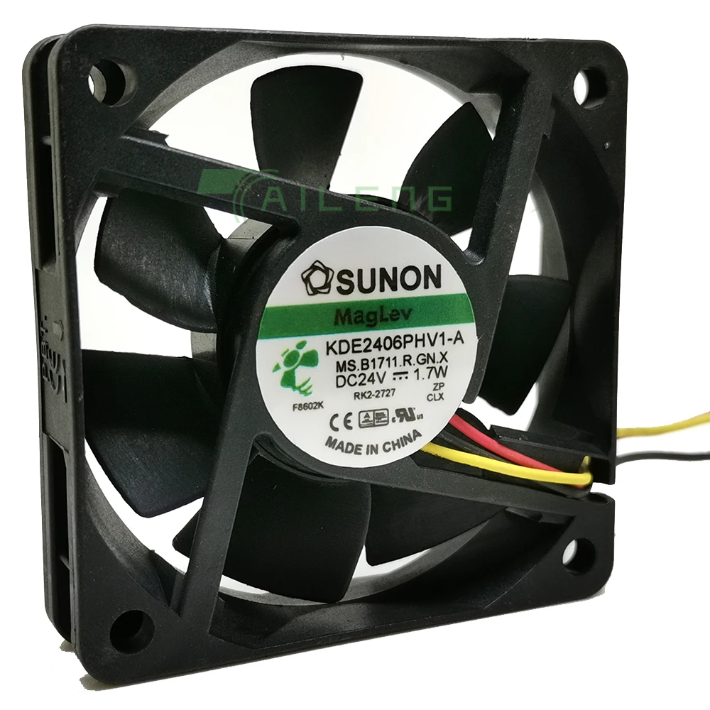 Para SUNON KDE2406PHV1-A 6CM 60mm 1,7 W 24V 6015 ventilador de refrigeración de alarma de 3 cables 60*60*15mm