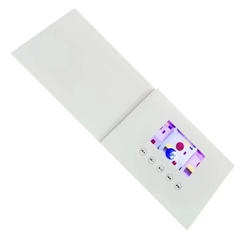 AA60 4.3 Inch Video Greeting Card LCD HD E-Card Video Brochure Customizable Gift for Birthday Christmas