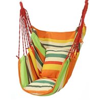 Canvas Hanging Hammock Chair Hanging Rope Swing Bed 200KG Load Bearing for Outdoor Garden Porch Beach Camping Travel