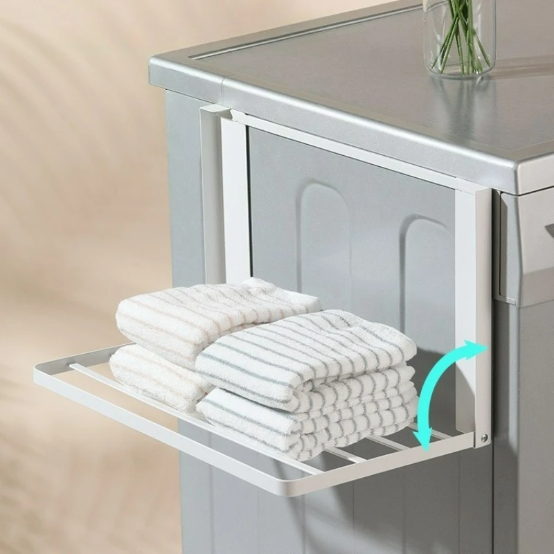 Washing machine side storage rack, magnetic suction rack, stable clothes towel, no punching, refrigerator side rack