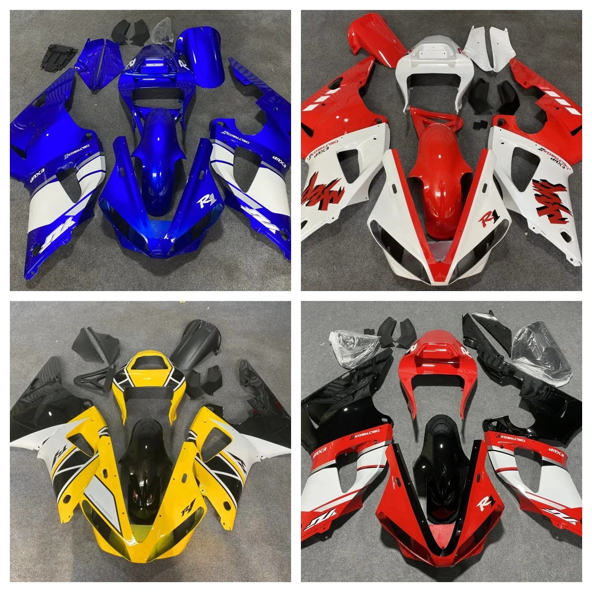 

Комплекты обтекателей для литьевой формы для Yamaha YZF1000 R1 00 01 YZF-R1 2000 2001, полный комплект обтекателей из АБС-пластика для мотоцикла, подходит