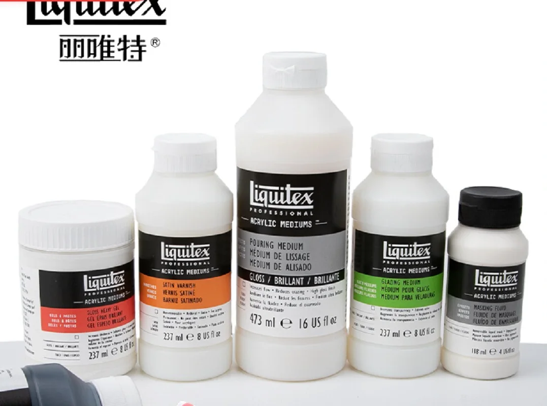 liquitex acrilico medio mistura fluido secagem lenta thinner derramando aid fluido especialidade pintura arte suprimentos 01