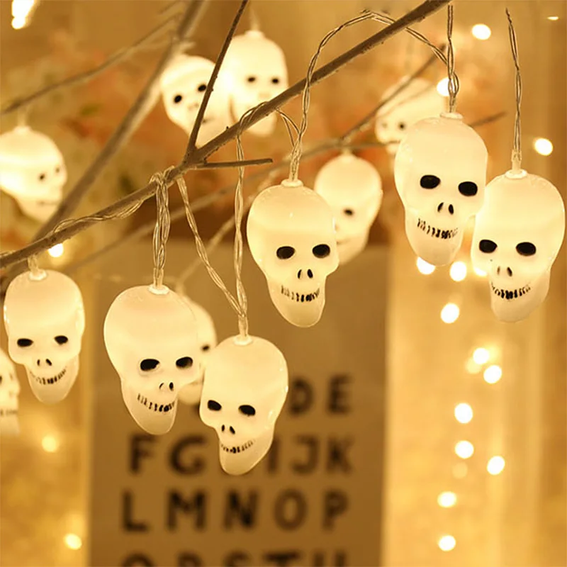 1,5 M 10LED Halloween LED Lichterkette Horror Augäpfel Kürbis Spinne Fledermaus Schädel Lampe Süßes Oder Saures Happy Halloween Party decor – Detail 3