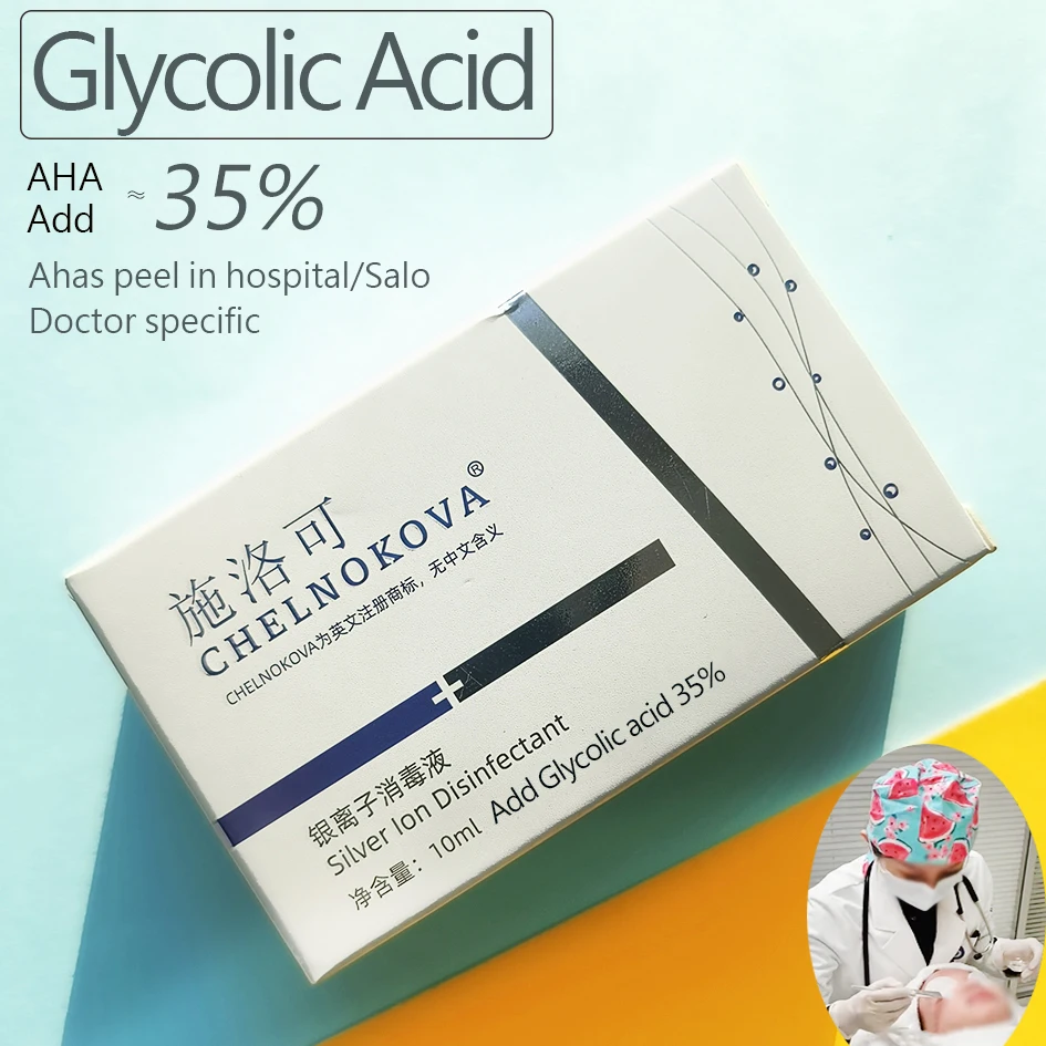 glycol acid 35% peel acid 10ml Acne removal Remove acne marks facial Chest and back Nourishing skin brush acid chemical peeling