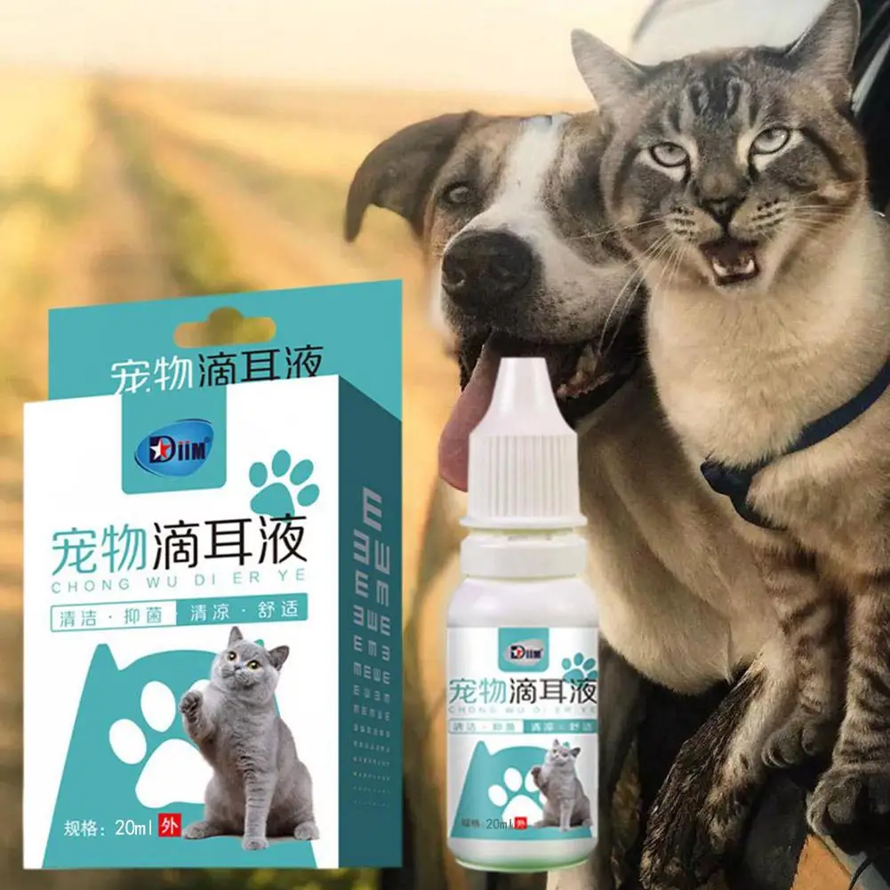 NEW High-end Cat Dog Ear Cleaner Yeast Mites Infectiones Odor Control Prevent Removal Ear Deodorant Soothing Drops Dog Itch C6K7