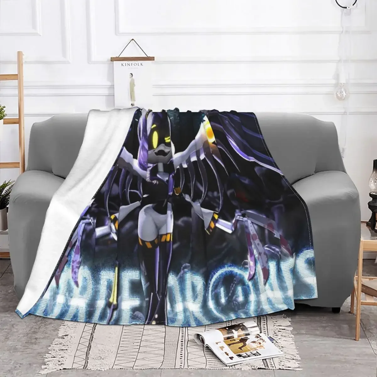 

Drones Anime Plaid Baby Blankets Flanne Murder All Season Horror Cartoon Breathable Warm Throw Blanket for Sofa Outdoor Quilt