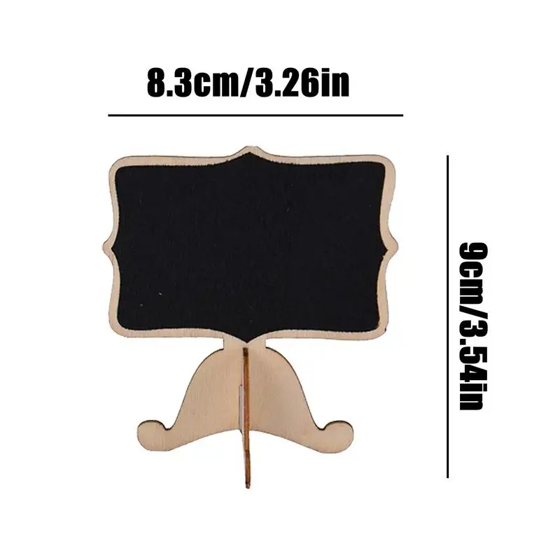 Tabletop Chalkboard Signs 10pcs Message Board Signs With Stand Wooden Restaurant Food Display For Parties Decorations Weddings