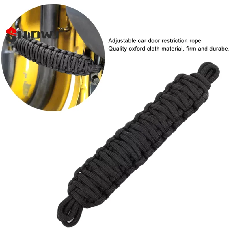 1Pcs Door Limiting Strap Restriction Protection Positioning Woven Rope For Wrangler CJ YJ TJ JK JKU JL JLU Gladiator JT