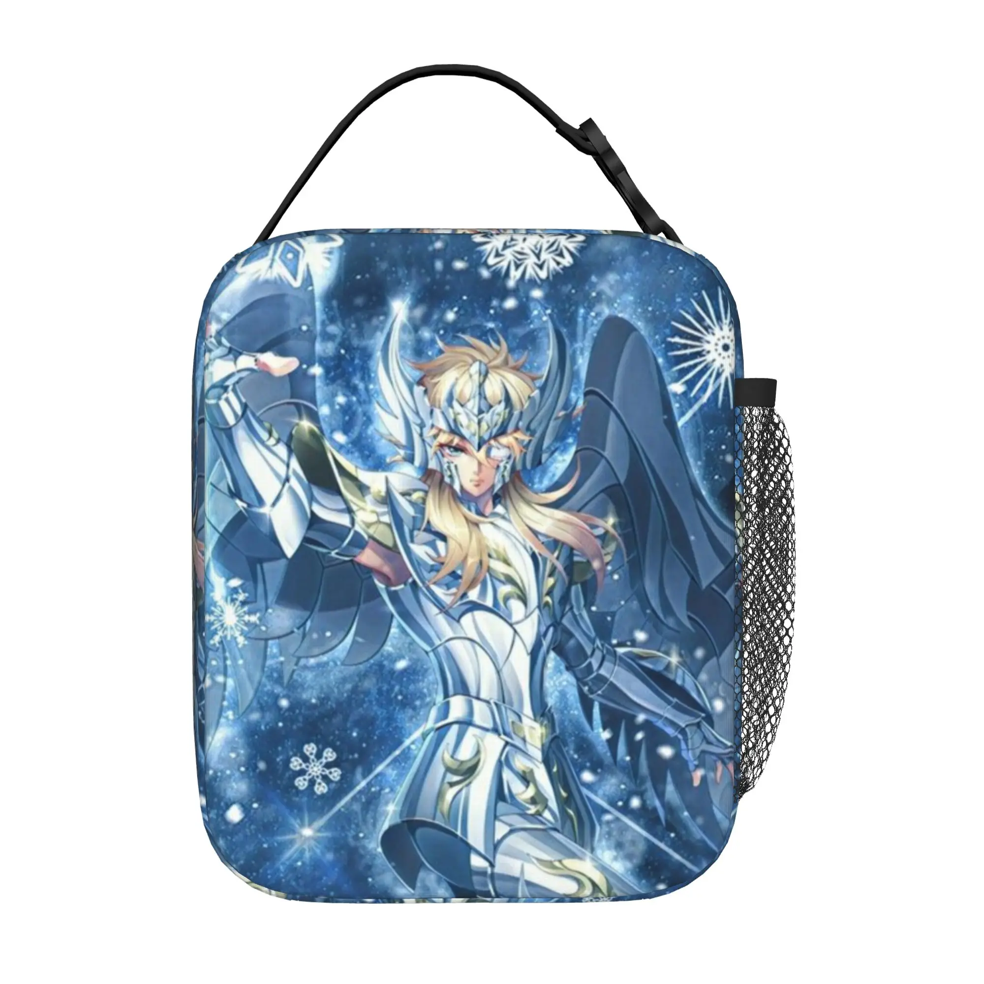 

Back to school season Saint Seiya Storage Bag Hyoga (1) Washable Harajuku Design Multi-Function Snack Storage Lunch Bag