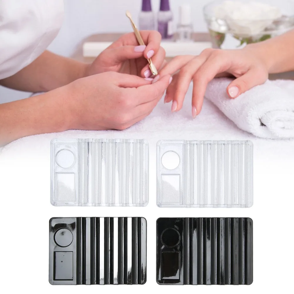 4PCS Multifunction Nail Pen Holder Transparent Portable Nail Art Pen Stand Mini Transparent Nail Brush Organizer