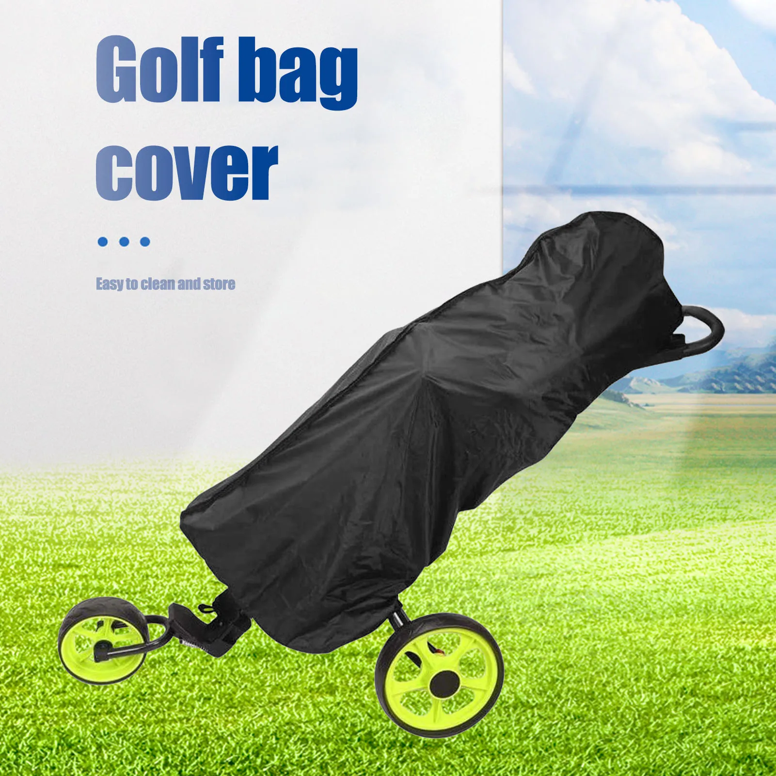 Rain Cover For Golf Bag Oxford Waterproof Rain Push Cart Heavy Duty Club Bags Raincoat Great For Golfer At Outdoor Fields