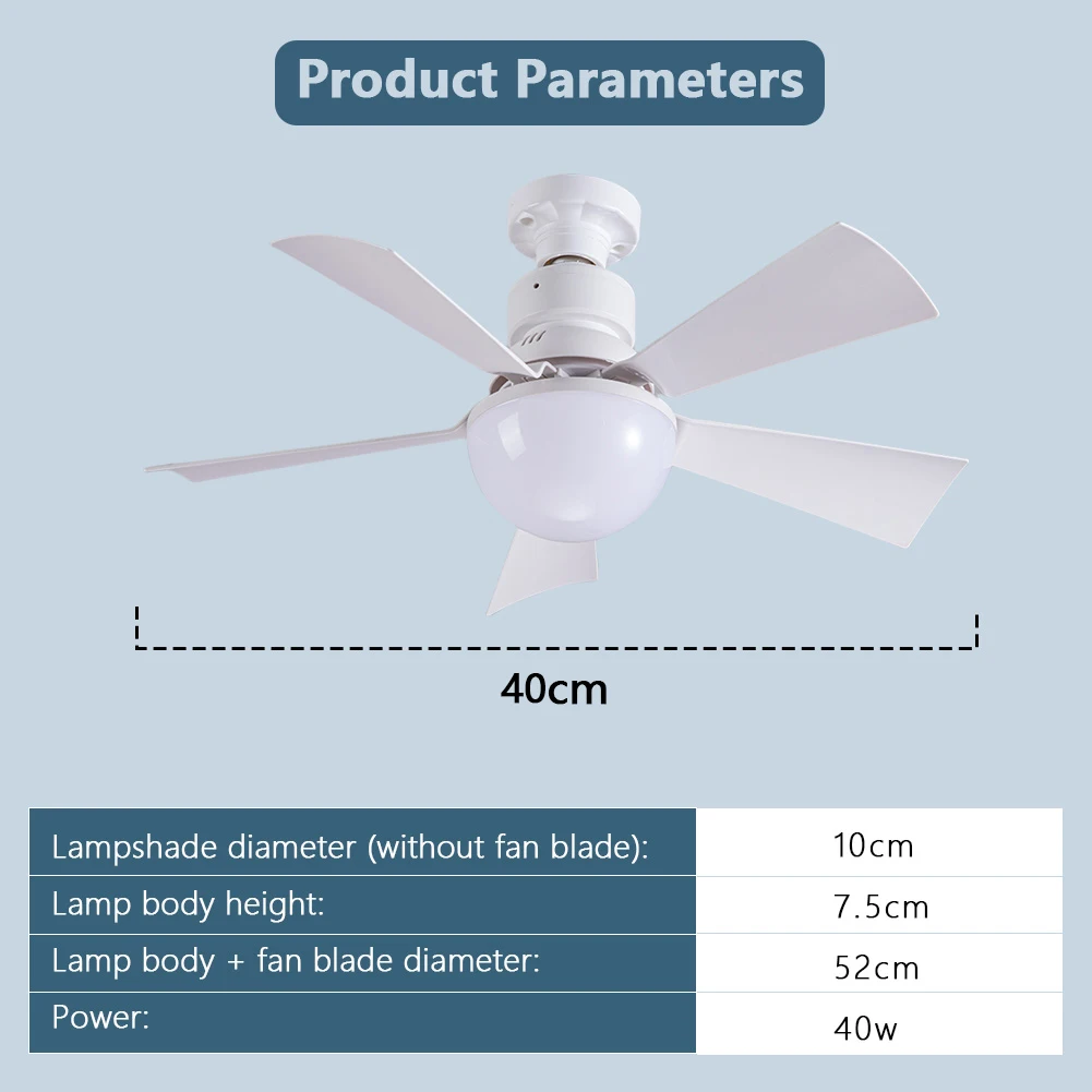 30W lumière LED ventilateur de plafond avec télécommande plafond moderne Fanlight 3 vitesses réglable lustre ventilateur lampe pour la maison chambre
