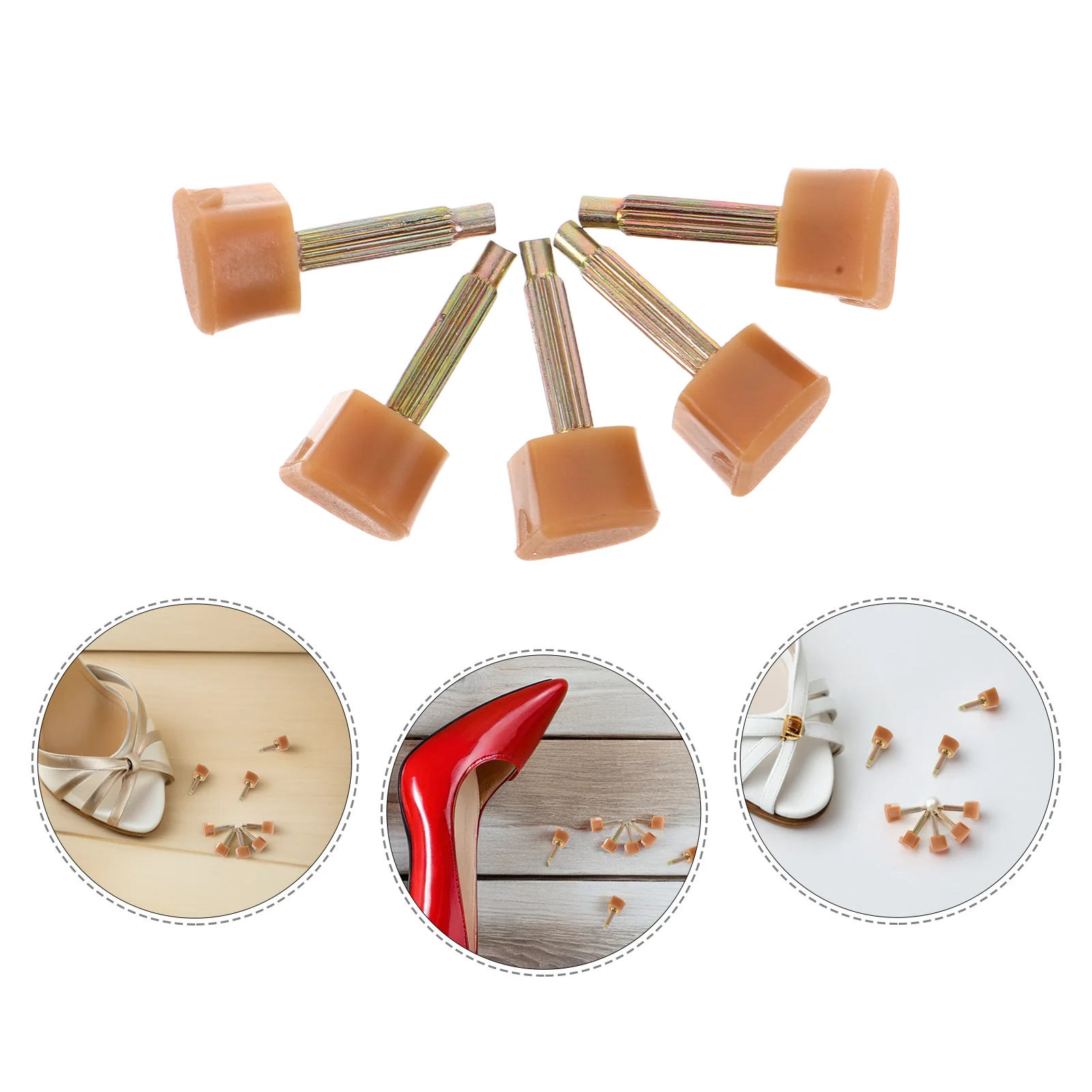 

High Heel Repair Accessories Black Replacement Heels Durable Comfortable Fit for Shoes 7.5cm Parts