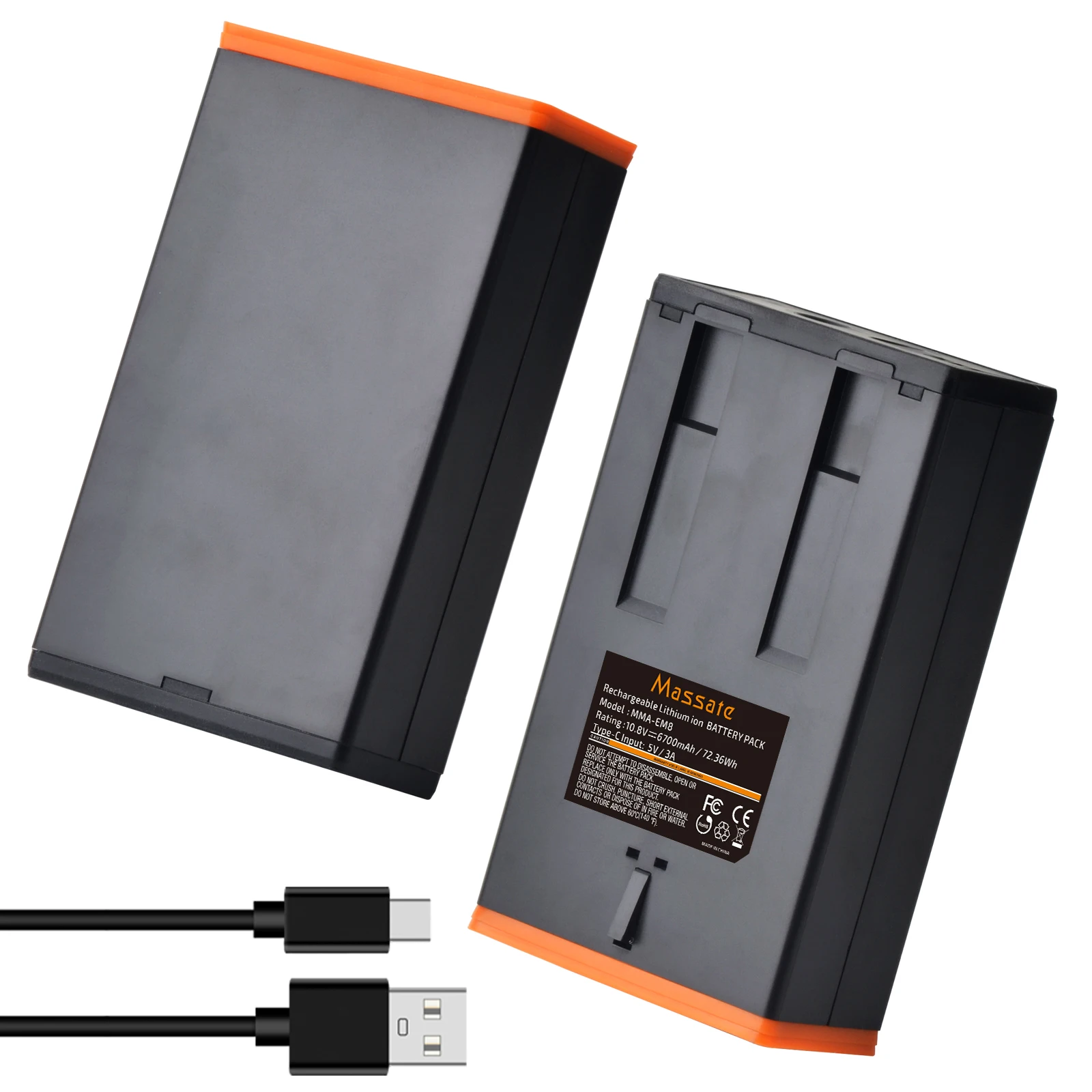 

Massate 6700mAh EM8 Replacement Battery for Moultrie Power Mag Moultrie Cellular Trail Cameras Edge Edge Pro Edge 2 Edge 2 Pro