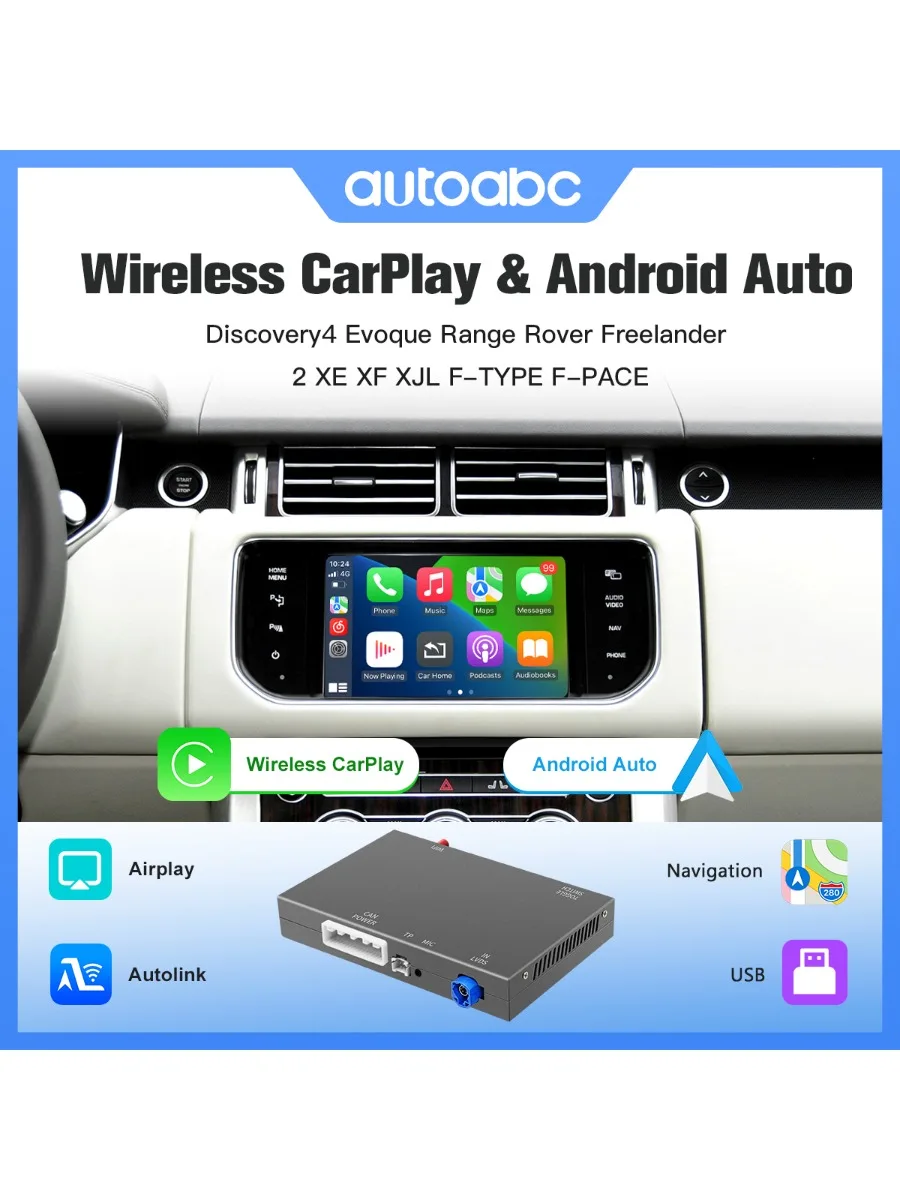 Drahtlose Carplay Android Auto Modulare Für Land Rover Jaguar Bosch Discovery4 Evoque Freelander2 XE XF XJL Mirroring Decorder
