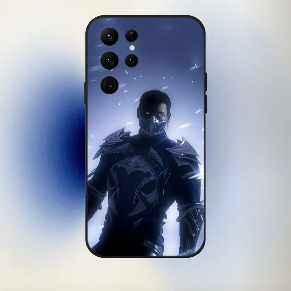 Game MK Sub Zero Phone Case For Samsung S24,23,22,30,21,10,9,Ultra,Plus,Lite,FE,5G Black Soft Case