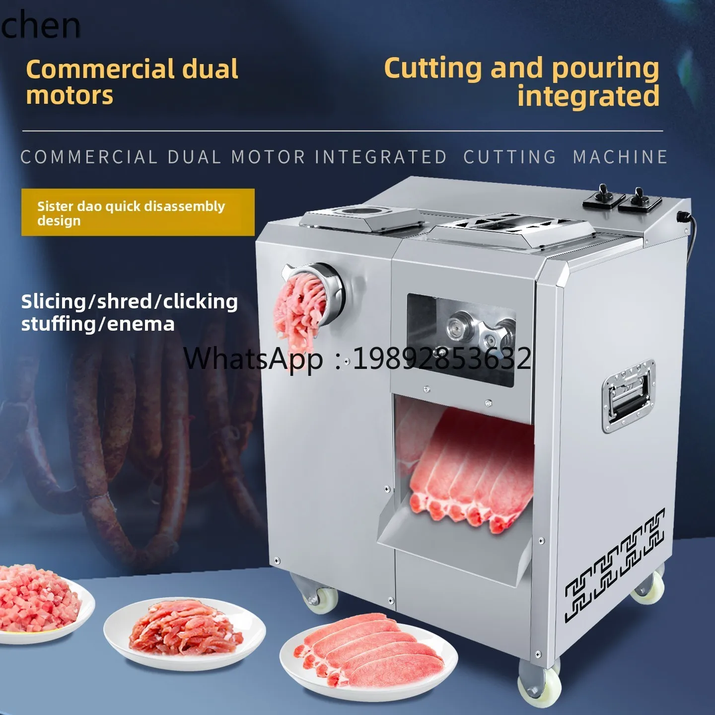 الكهربائية عالية الطاقة متعددة الوظائف تقطيع اللحوم الطازجة الصغيرة تمزيقه اللحوم المقطوعة التقطيع التلقائي