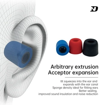 ND esponja ponta KT mudando som memória algodão earplug memória esponja em fones de ouvido KZ CCA EDX PRO X ZS10 PRO AS16 ZEX ZSN C12