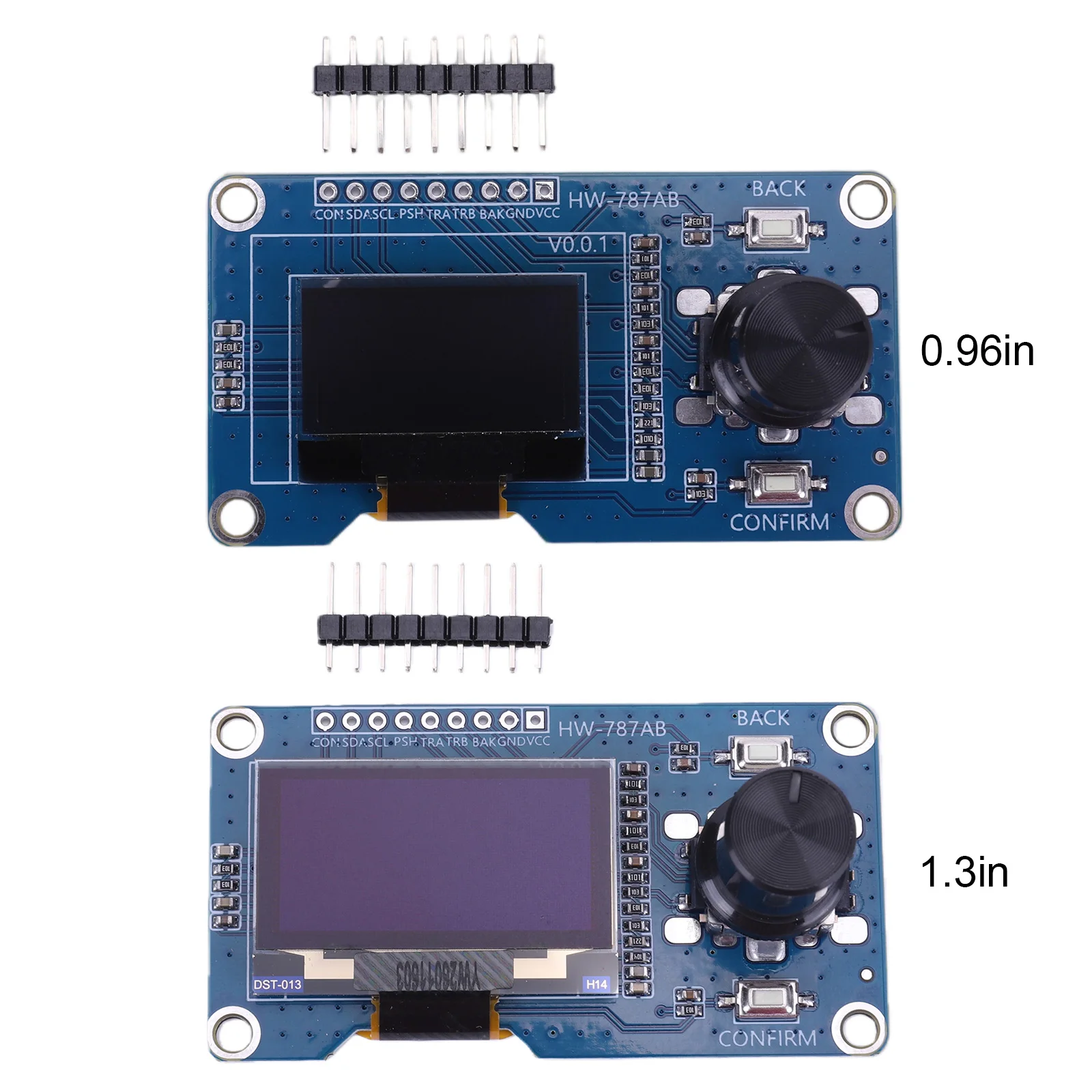 0.96/1.3Inch White Oled Display Screen Combined With EC11 Rotary Encoder Module IIC Interface Menu Navigation Module for Arduino