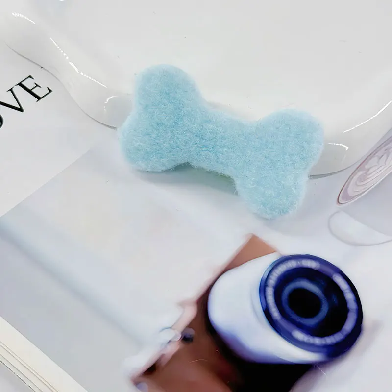 40 Stück, 7 cm, niedliche, beidseitig mit Plüsch gefütterte Hundeknochen-Applikationen zum Aufnähen, ideal für DIY-Broschen, Haarspangen, Accessoires, Puppenkleidung und als dekorative Aufnäher. – Detail 11