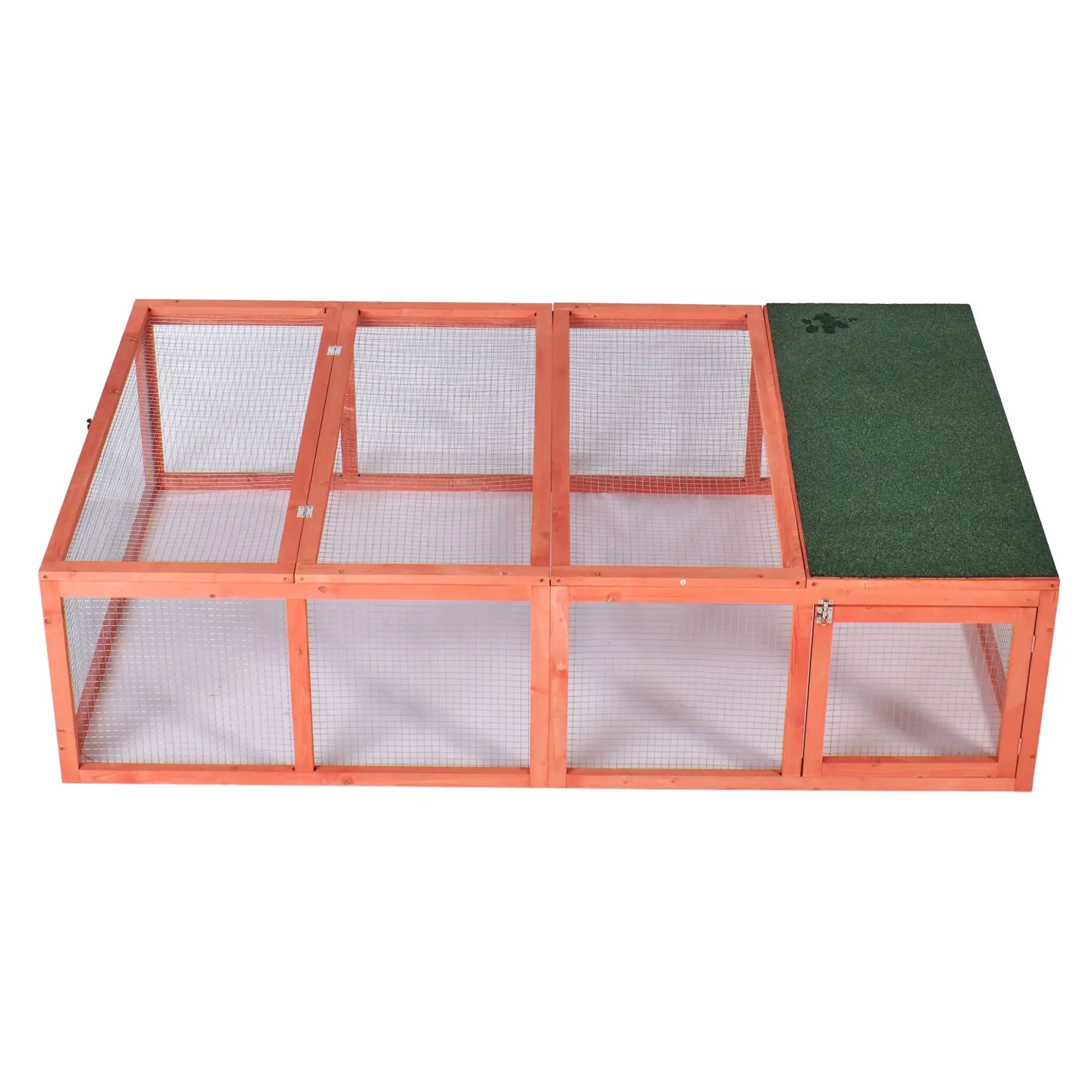 Hot sale Rabbit Hutch W/ Mesh Wire  Chicken Coop 70.9Lx39.4Wx 18.9H Inch