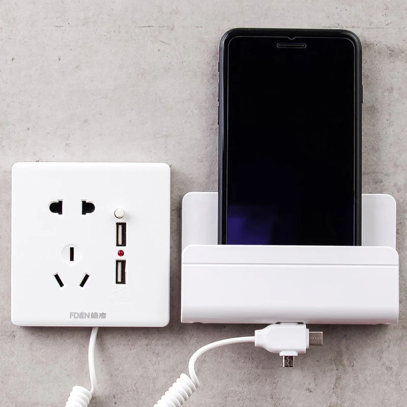 Support de charge de téléphone portable de style pâte, support rapide, étagère murale pratique