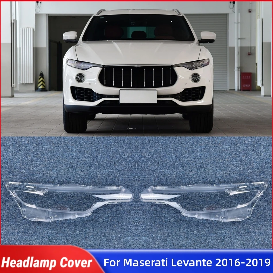 

For Maserati Levante 2016 2017 2018 2019 Accessories Auto Shell Cover Glass Cover Car Front Headlight Lens Cover Lights Shell