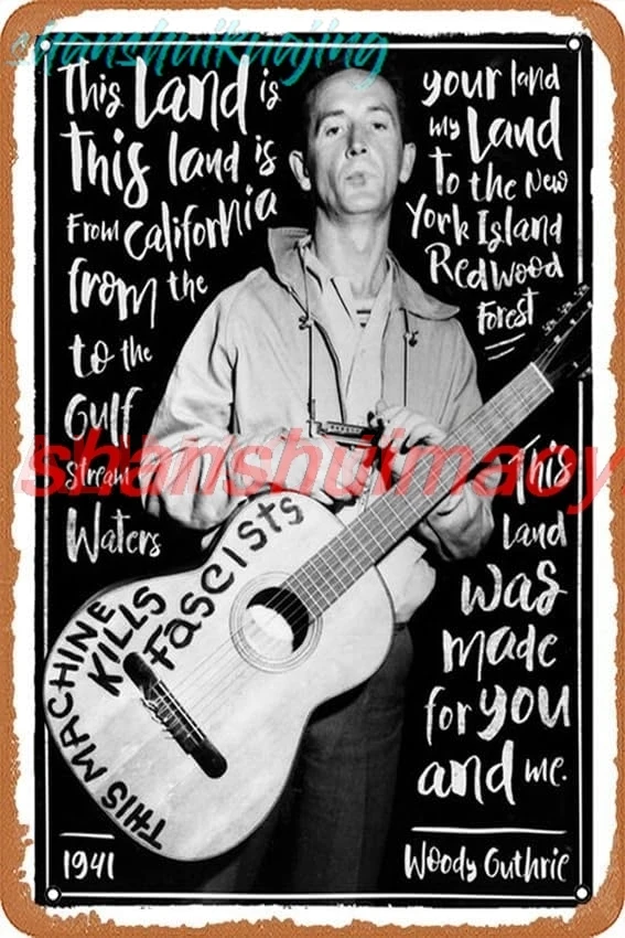 muecddoa Woody Guthrie - This Land is Your Land Poster 12