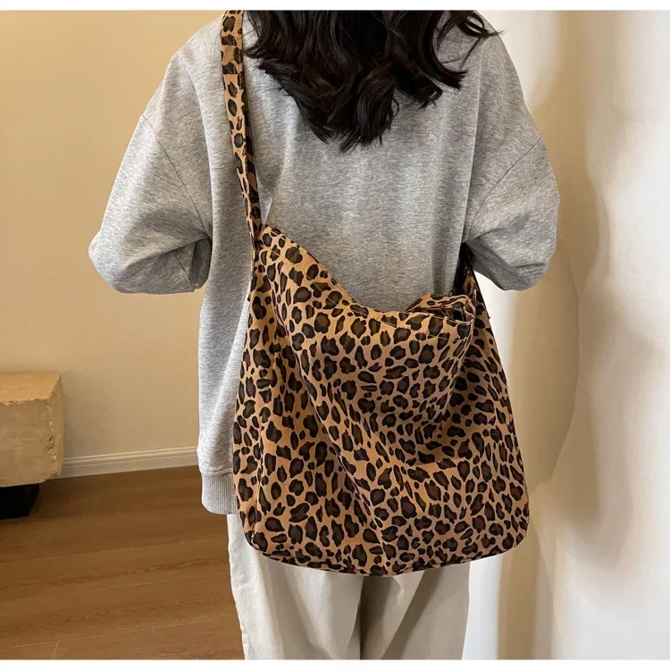 Leopard print shoulder bag lifestyle image