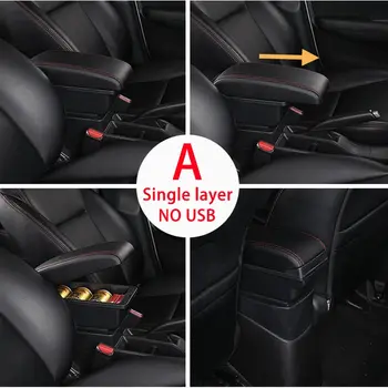 Pro Volkswagen Polo loketní opěrka pro VW POLO Mk5 6R Vento 2002-2009 úložný box autopříslušenství jednoduchá instalace 10 nejlepší prodej Konzola VW Polo - №8