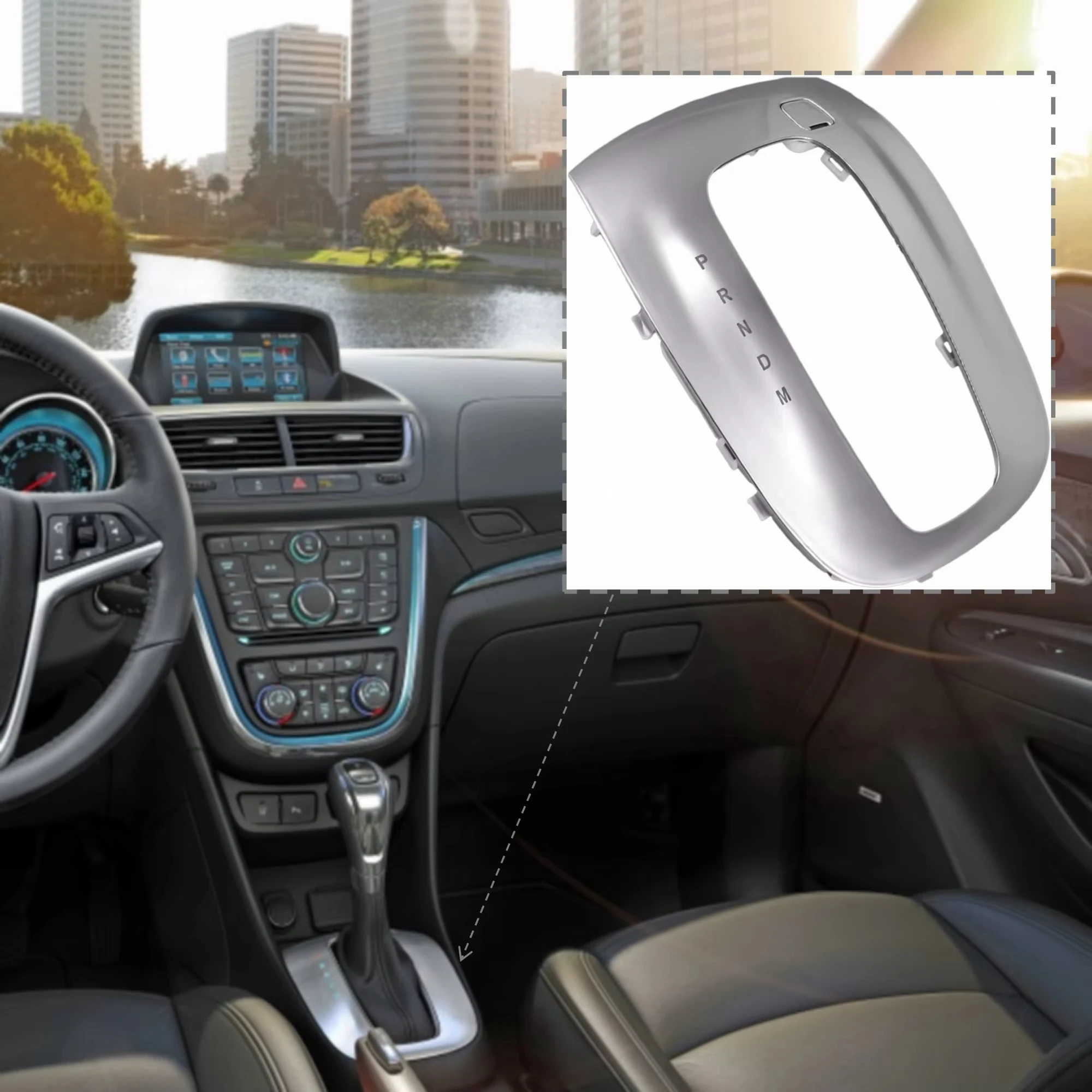 

Gear Shift Bezel Cover for Buick Encore 2013-2019 Shifter Bezel Panel Chrome ABS Replace 55587364