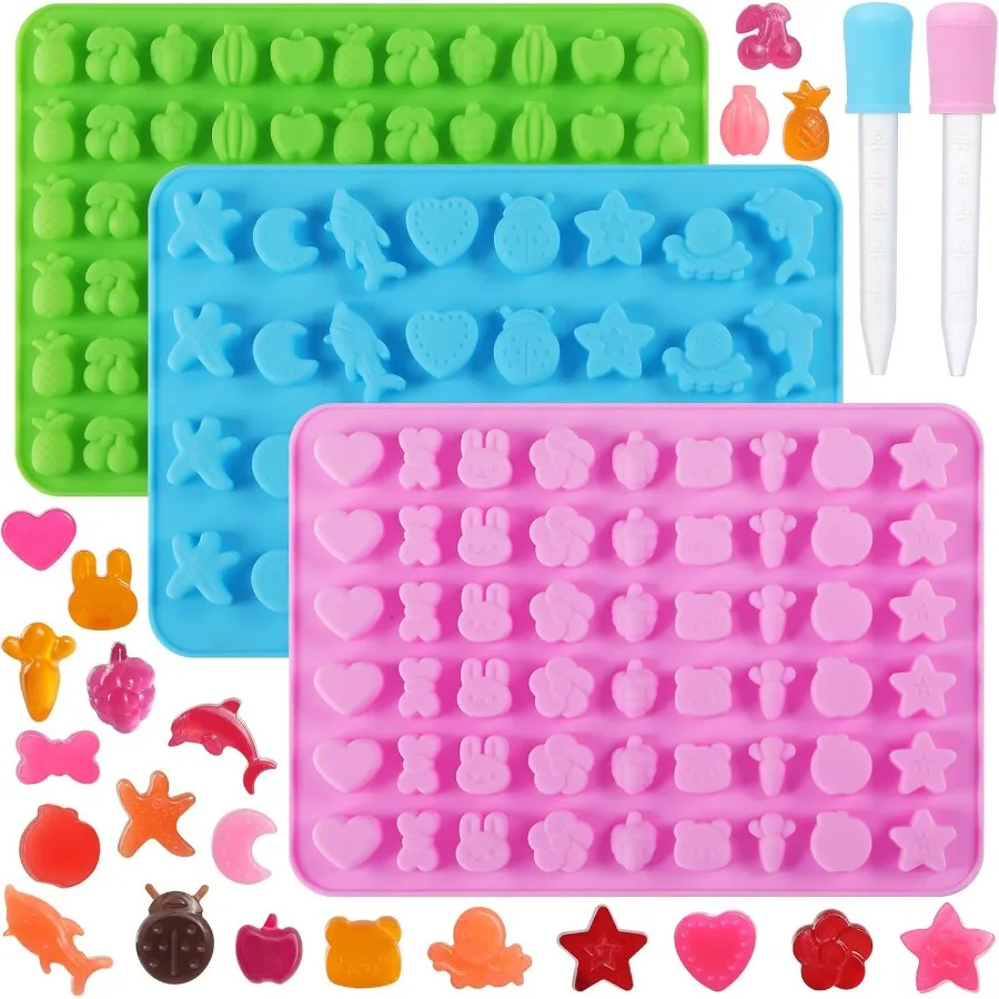 

Mini Silicone molds for gummies Bite-Sized Non-Stick Chocolate and Candy Mold and small ice cubes for Contains Marine Animal fr
