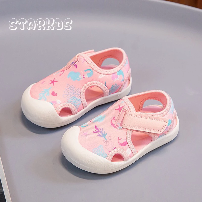 Baby Kids 2023 Summer Sport Sandals Little Boys Closed Toe Quick Dry Beach Sandalias Toddler Girls Breathable Soft Water Shoes