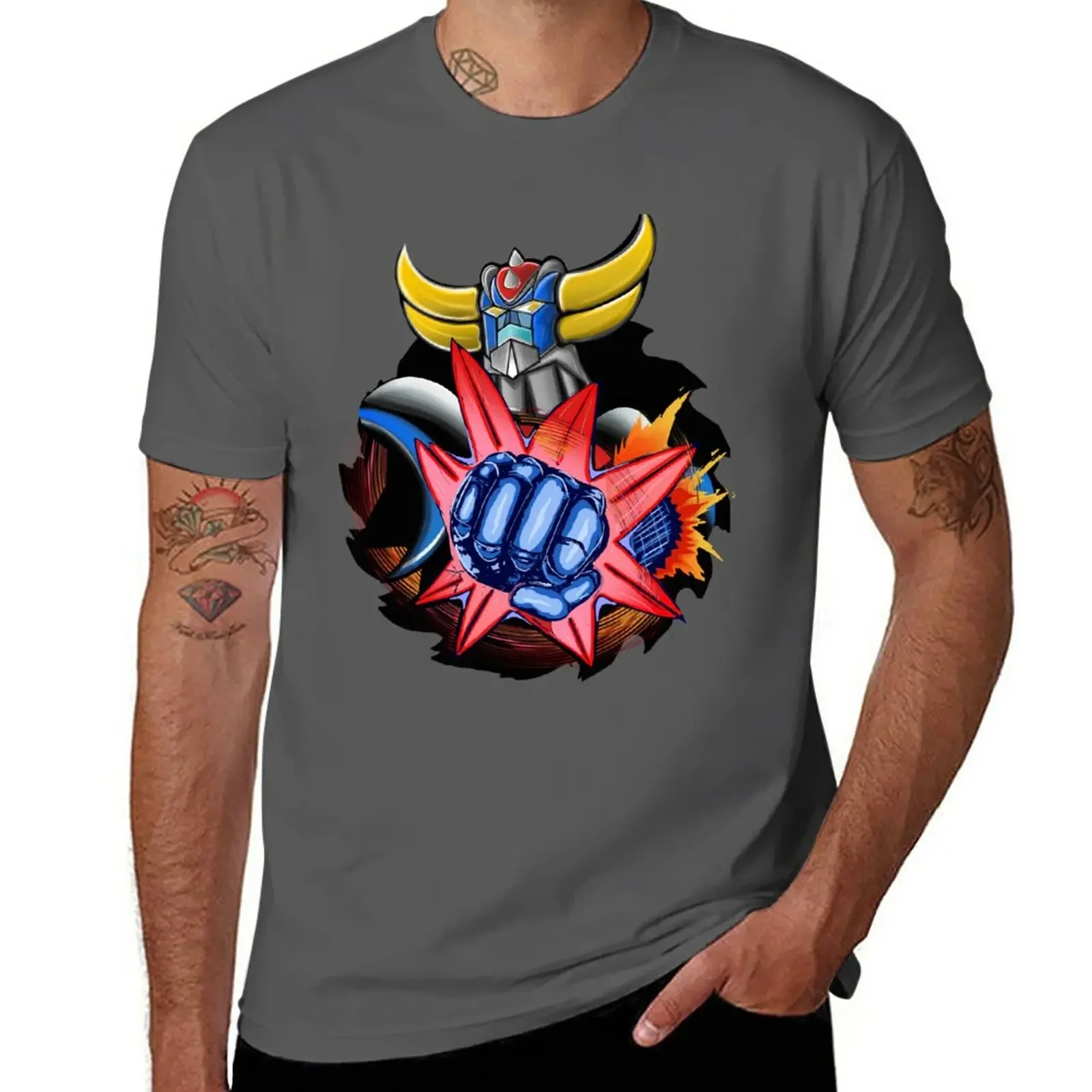 

New Grendizer, Goldorak T-Shirt anime t-shirts man mens graphic t-shirts hip hop