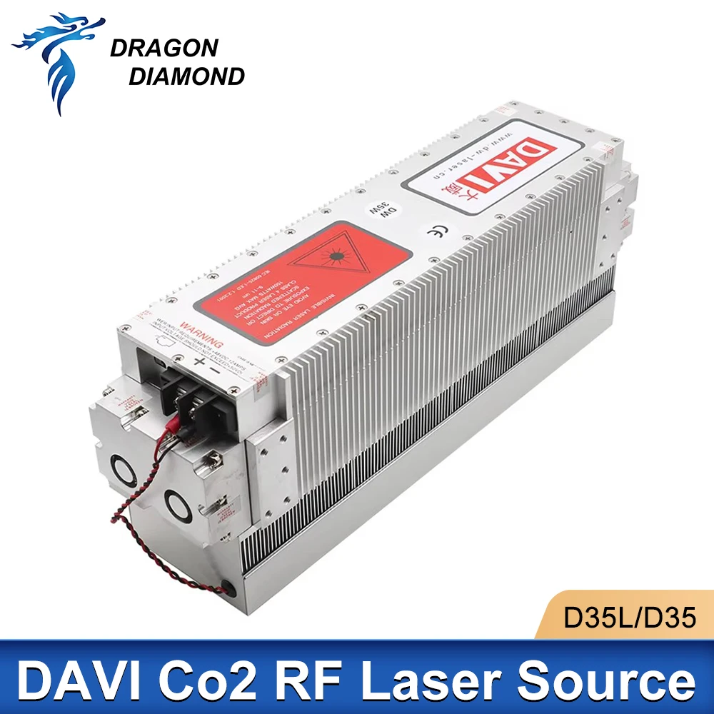 

10600nm DAVI CO2 RF Laser Module D35 40W 10.6um Laser Source Metal Co2 Laser Tube for Engraving Marking Machine