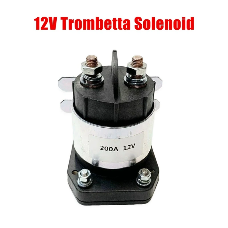 12V Solenoid 4 Terminal Replacement 200 Amp For Trombetta 114-1211-010, 114-1211-020 For Various Starter