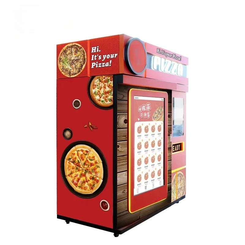 New Business Ideas Vending Machines Fast Food Distributeur Pizza Coin Cash Payment Outdoor Kiosk Pizza Vending Machine