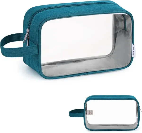 

Travel Clear Toiletry Bags for Traveling Toiletries Men Women, Clear Makeup Bag Cosmetic Bag with Zipper, Make Up Pouch