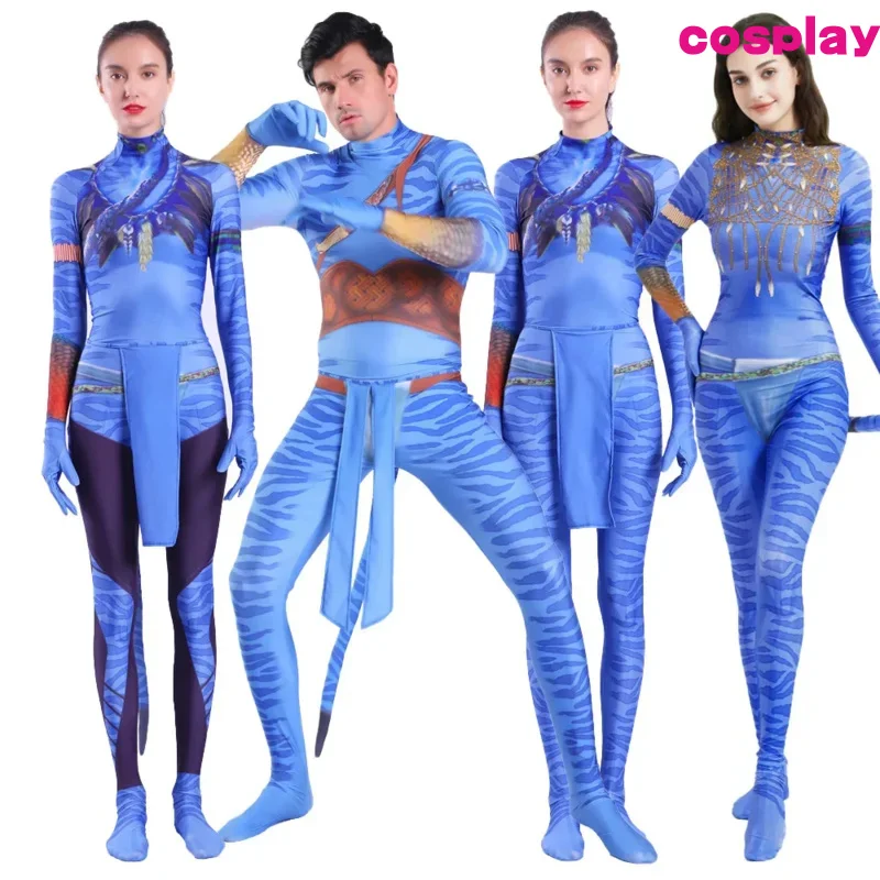 Костюм Аватара для женщин и мужчин, костюмы для пар, семейный детский бобинезон, комбинезон для косплея, Чужой Путь воды, Рождество, Хэллоуин, D Костюм Аватара для женщин и мужчин, костюмы для пар, семейный детский бобинезон, комбинезон для косплея, Чужой Путь воды, Рождество, Хэллоуин, D