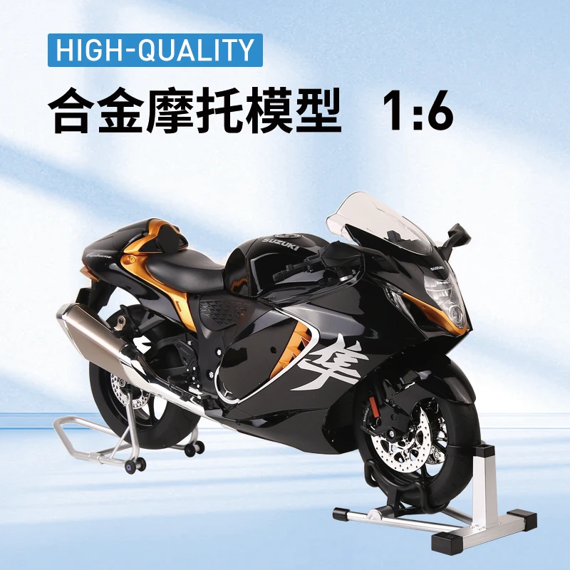 

Authentic 1:6 Suzuki Hayabusa motorcycle model 1300 can start ignition alloy dynamic car model toy gift