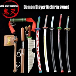 25cm Metal Japanese Samurai Katana Demon Slayer Sword Blade Kimetsu No Yaiba Espadas Manga Anime Accessories Toy Weapon Prop